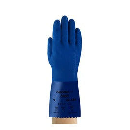 Ansell Blue AlphaTec 04-644 Cotton Chemical Resistant Gloves