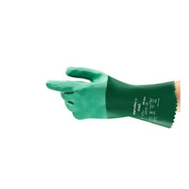 Ansell Green AlphaTec 08-354 Interlock Cotton Chemical Resistant Gloves