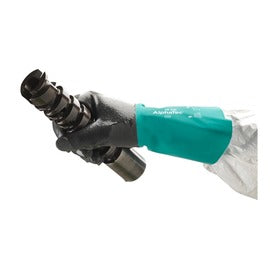 Ansell Green AlphaTec 58-430 Cotton Flocking Chemical Resistant Gloves