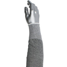 RADNOR™ 18" Long Gray Kut Gard® ATA® Technology HPPE Fiber Cut A8 ANSI Level Cut Resistant Sleeve