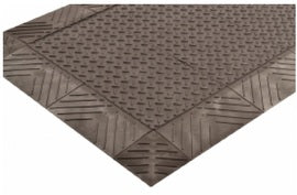 Superior Manufacturing 30" X 36" Black PVC NoTrax® Diamond Flex-Lok™ Anti Fatigue Floor Mat Tile