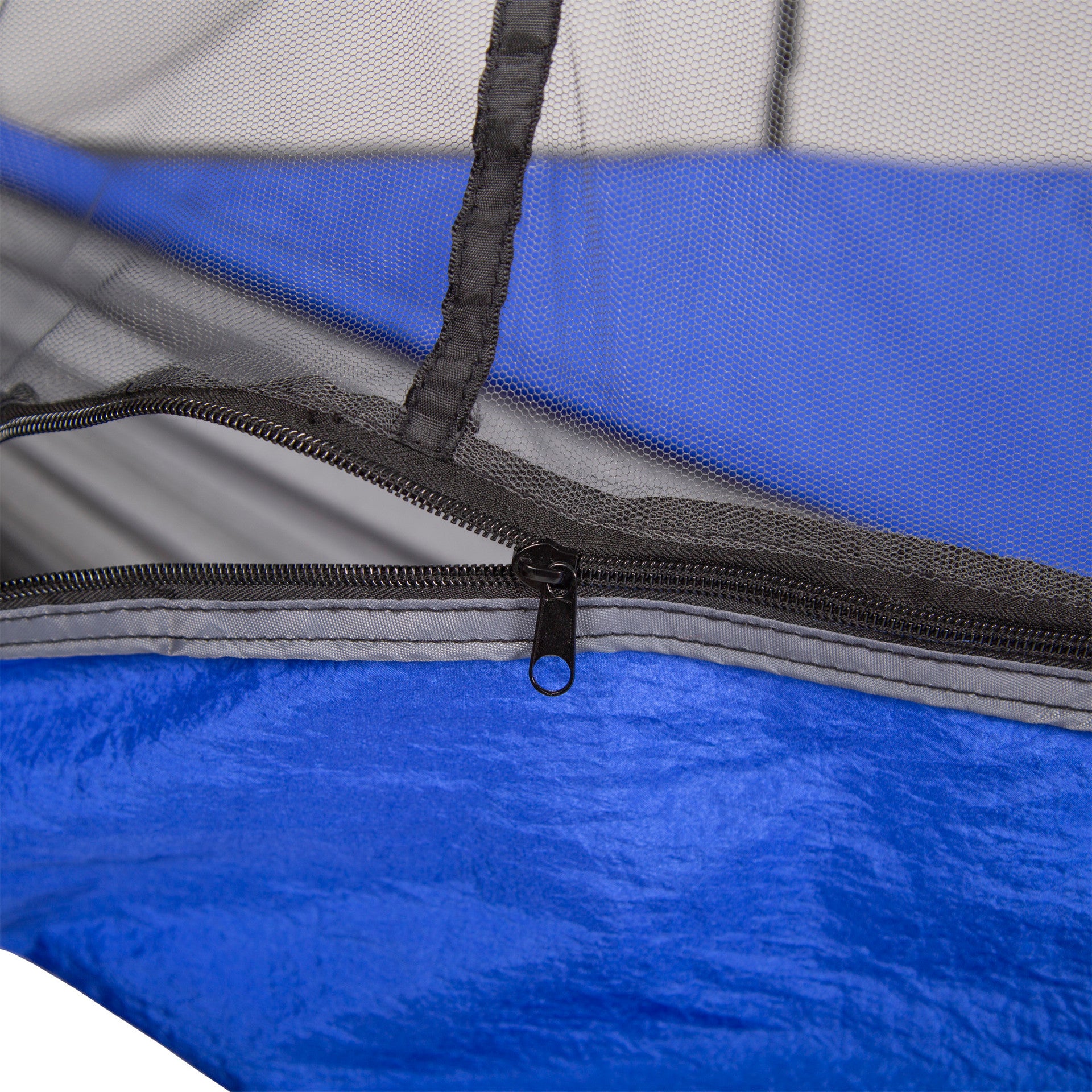 STANSPORT - PACKABLE NYLON HAMMOCK WITH MOSQUITO NETTING 102X54IN-BLUE