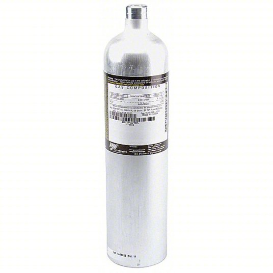 HONEYWELL Calibration Gas: Nitrogen, +/-5% Accuracy, CH4/CO/H2S/O2, Calibration Gas, Calibration Gas
