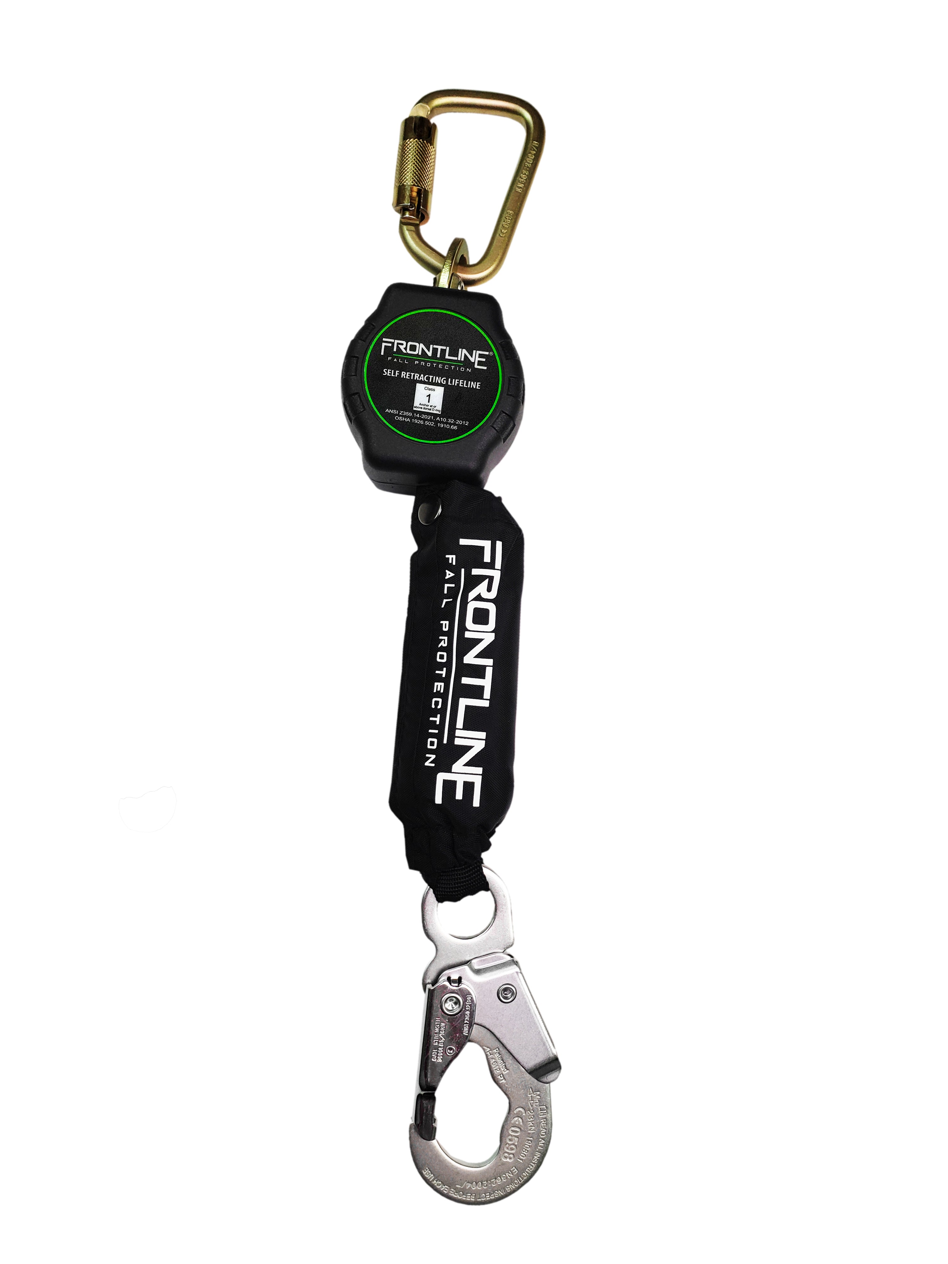 Frontline RPAS Aramid Fiber Web Single Leg SRL with Steel Snap Hook End