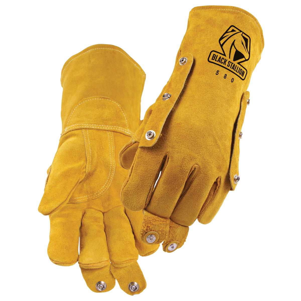 Black Stallion Split Cowhide Stick Glove with FluxGuard™ snaps - 580