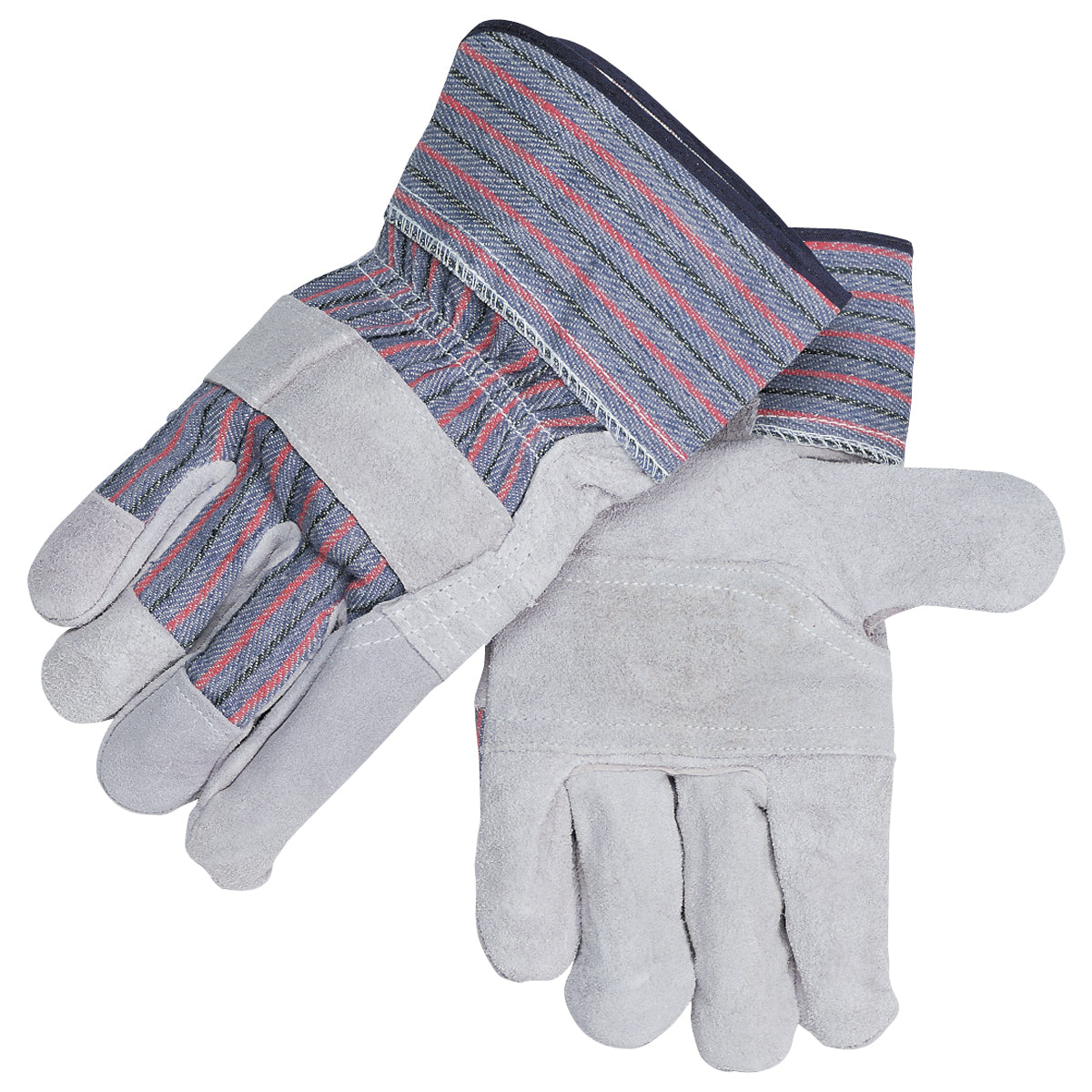 Black Stallion Split Cowhide Patched Palm Basic Leather Palm Work Gloves - 5BEE