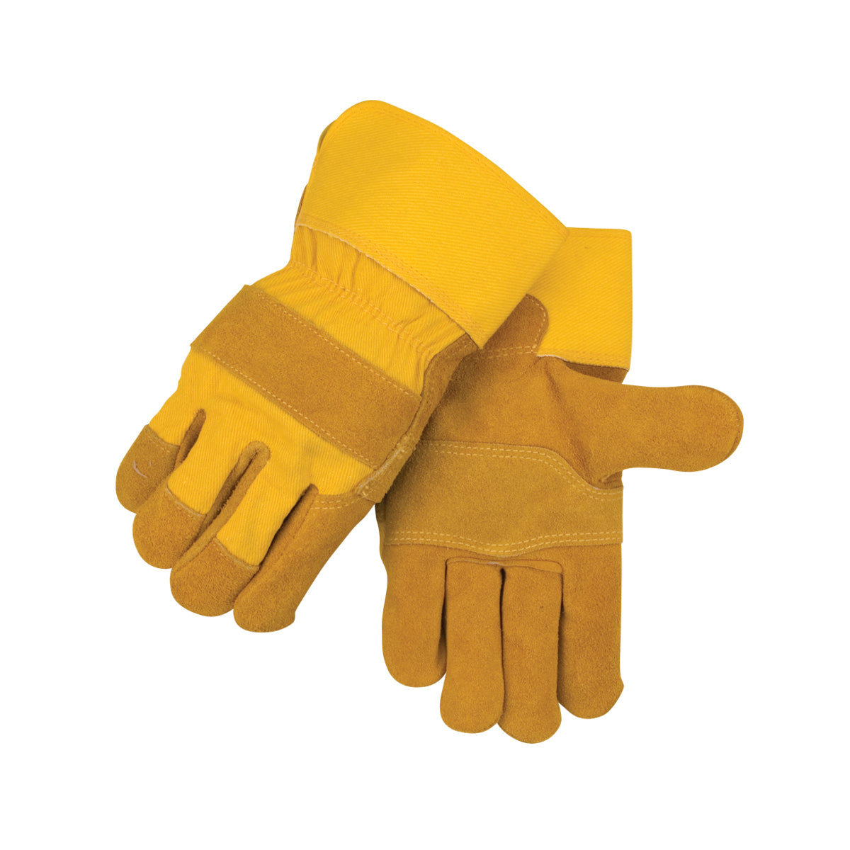Black Stallion Side Split Cowhide - Patched Palm Specialty Leather Palm Work Gloves - 5Y