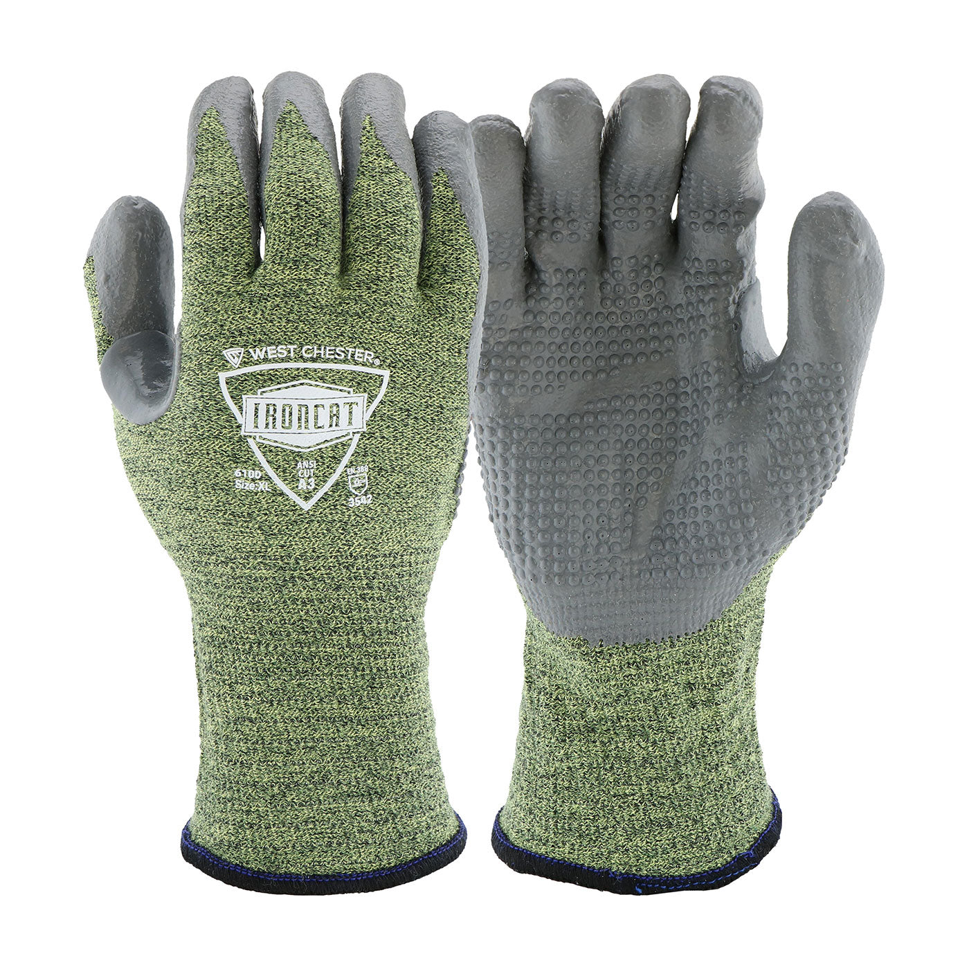 Flame Resistant Seamless Knit TIG Welder's Glove with Silicone Coating