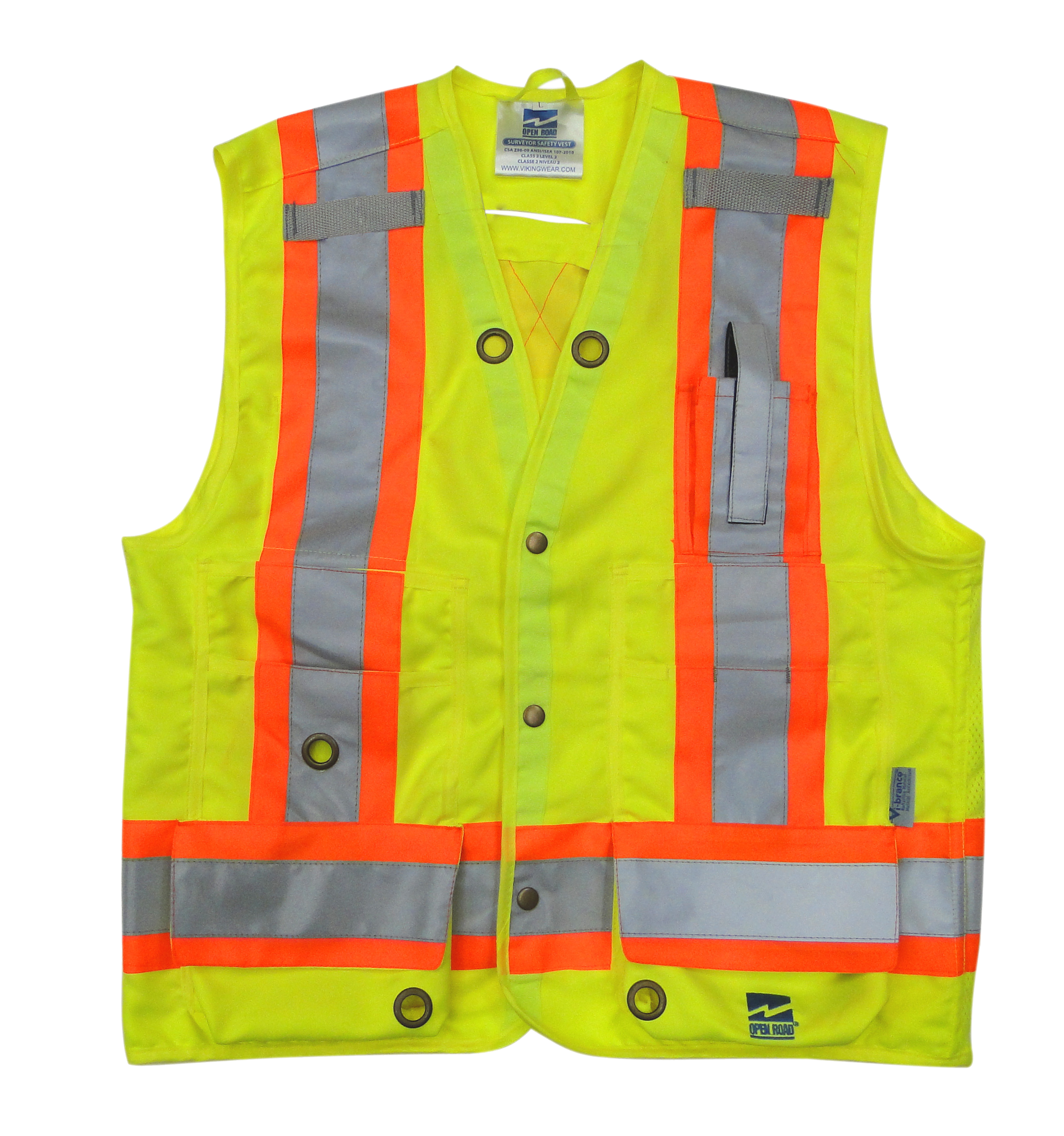 Viking Open Road Surveyor Safety Vest Green