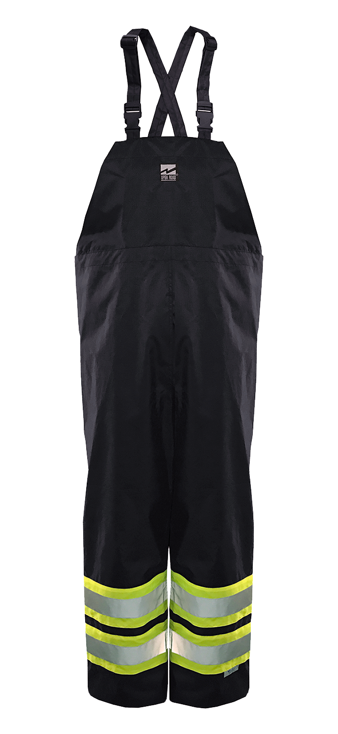 Viking Open Road 150D Trilobal Ripstop Safety Bib Pant Black