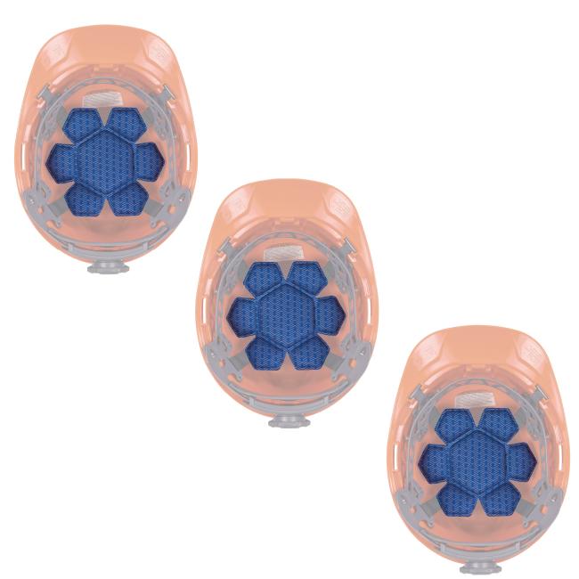 Ergodyne - Chill-Its 6612 Hard Hat Cooling Top Pad - Moisture-Wicking (3-Pack)