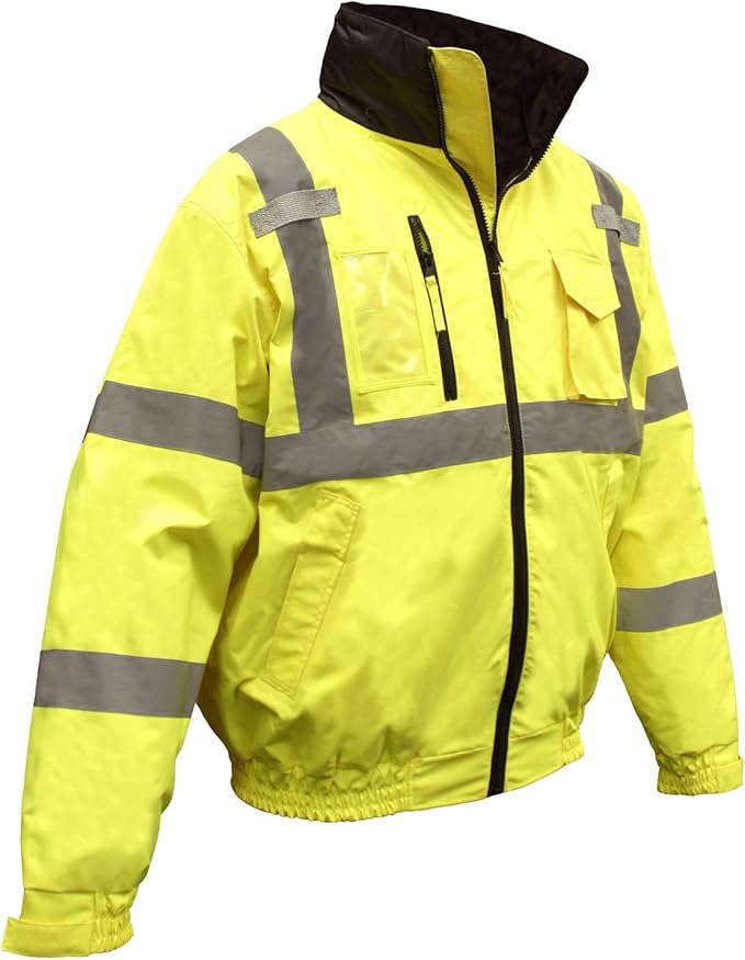Radians Hi Viz Class 3 Three In One Bomber Jacket - LIME