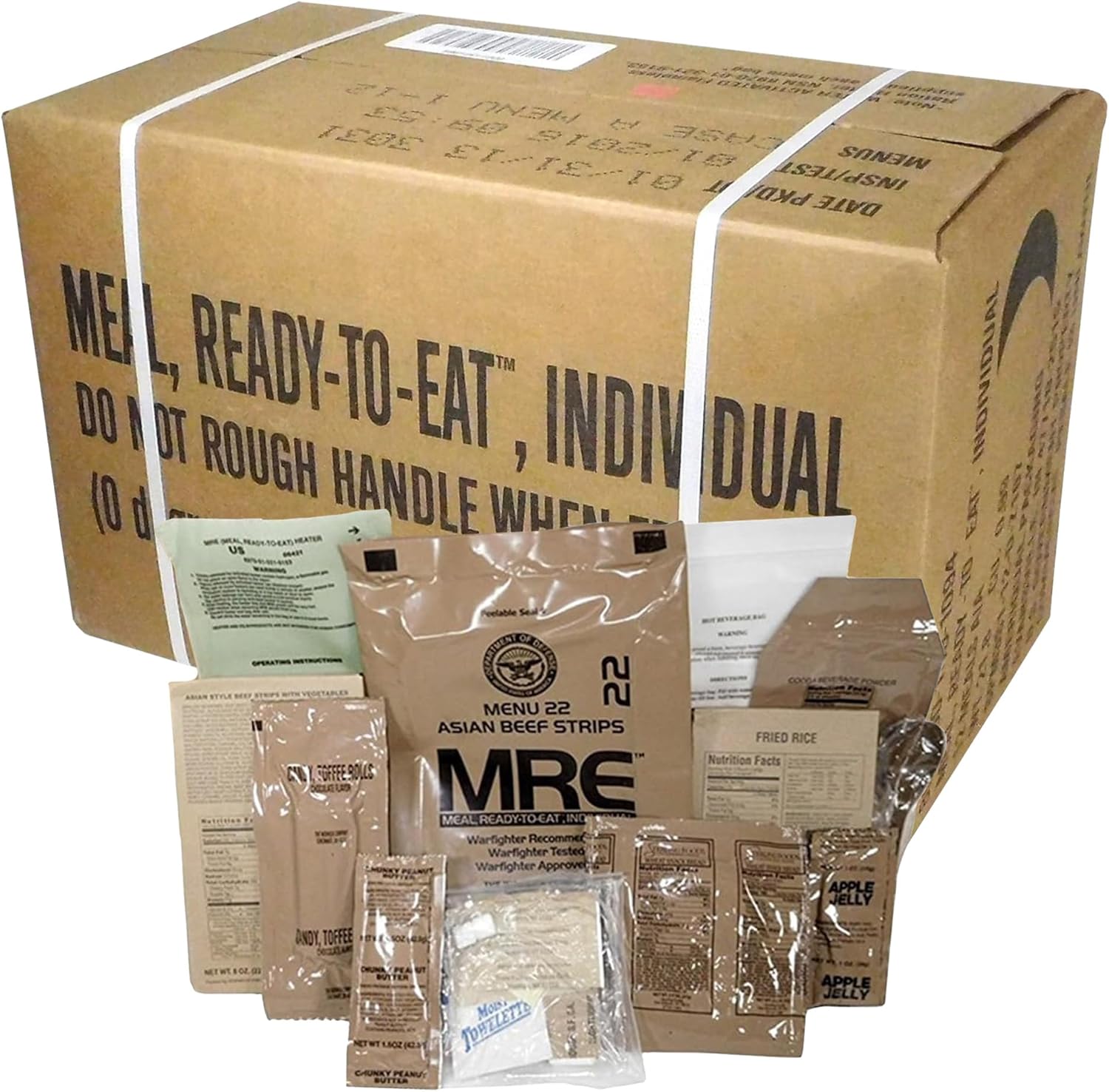 Genuine U.S. Military Surplus Ready to Eat Meals (12 Packs)