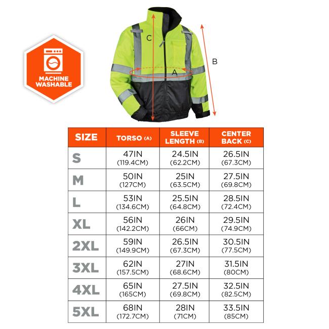 GloWear 8377 Type R Class 3 Quilted Bomber Jacket