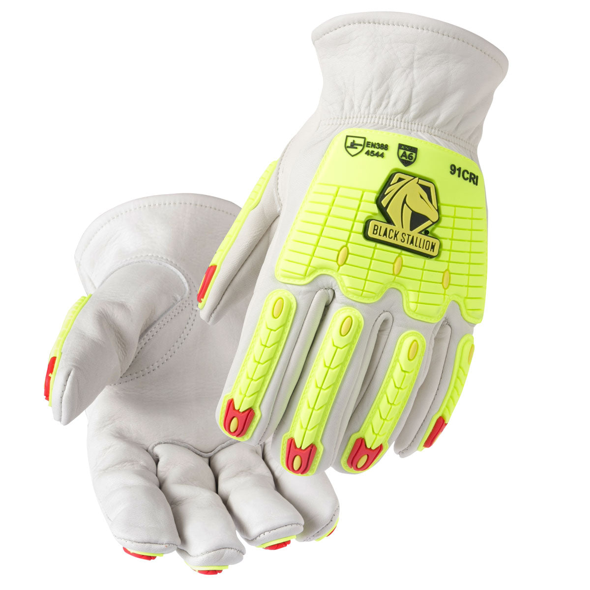 Black Stallion A6 Cut Resistant & Impact Resistant Grain Cowhide Drivers Glove - 91CRI