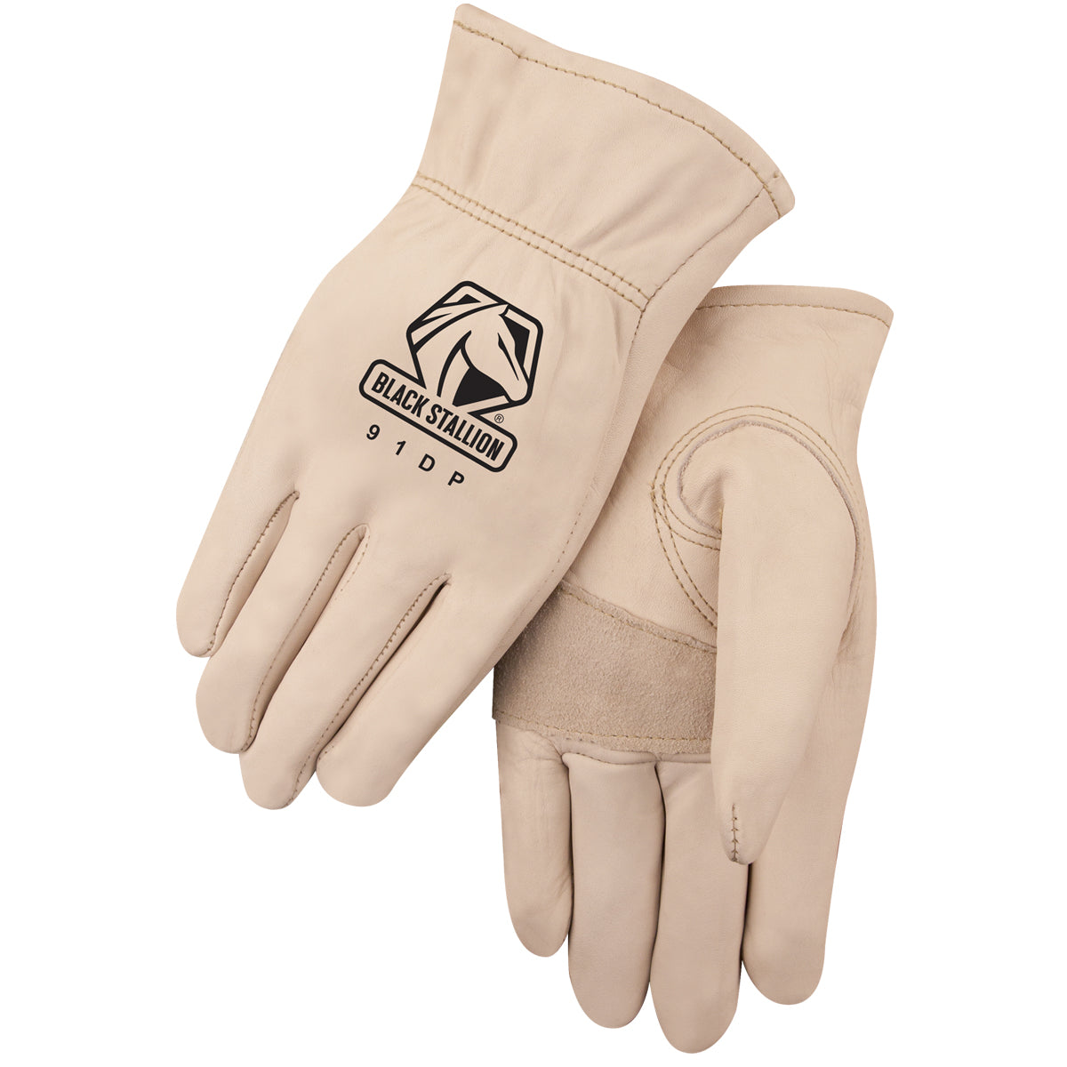 Black Stallion Premium Cowhide Drivers Glove with Double Palm - 91DP