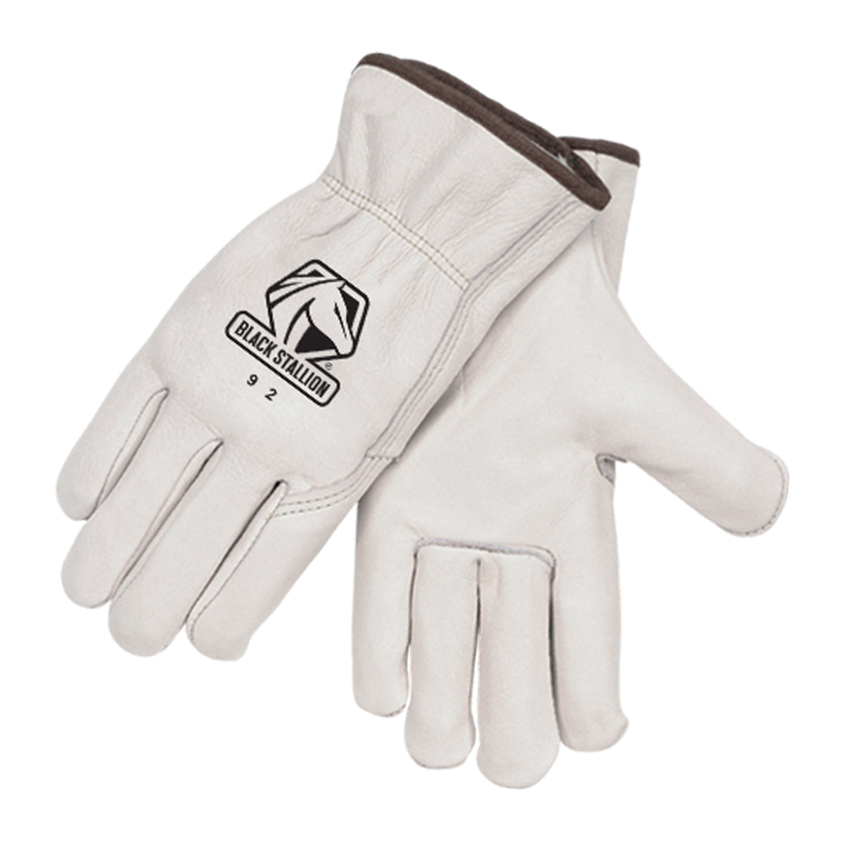 Black Stallion Premium Grain Cowhide Drivers Glove with Seamless Index Finger - 92