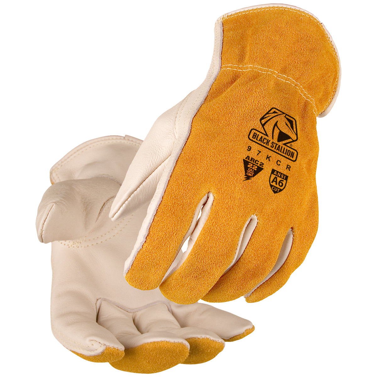 Black Stallion ARC-Rated & A6 Cut-Resistant Cowhide Drivers Glove - 97KCR