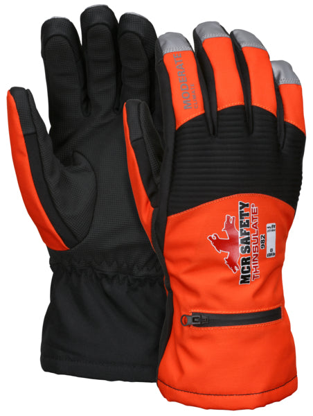 MCR Safety Insulated Mechanics Gloves 100 gram Thinsulate™ and Cut Resistant Lining MAXGrid™