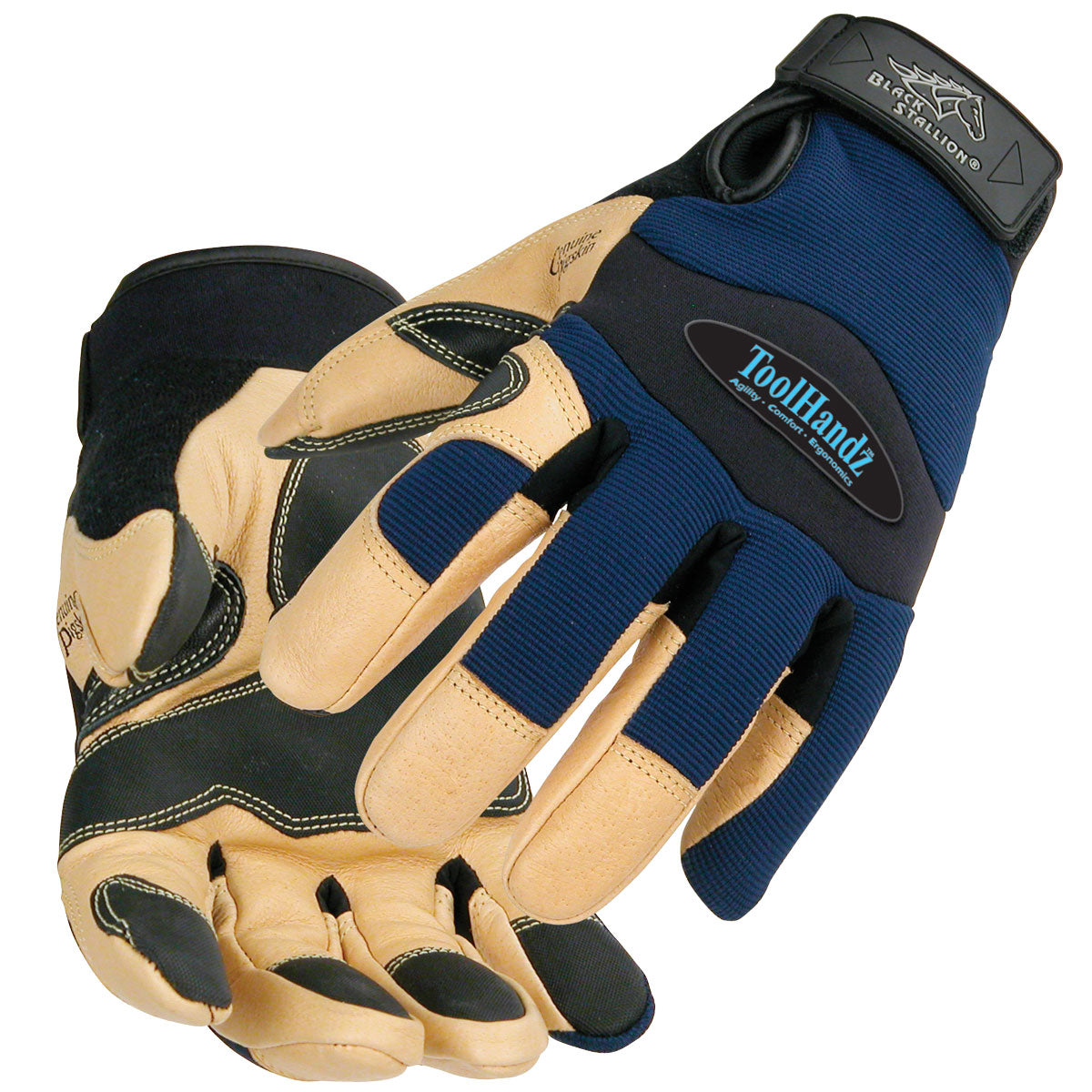 Black Stallion ToolHandz® PRO Grain Pigskin Mechanics Glove with Reinforced Palm - 99ACE-P