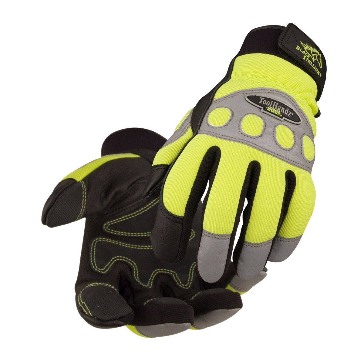 Black Stallion ToolHandz® Grain Pigskin Hi-Vis Mechanics Glove - 99HV