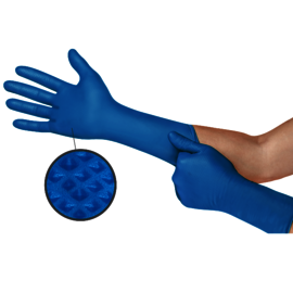 Ansell Medium Blue 8 mil Nitrile Disposable Gloves (50 Gloves Per Box)