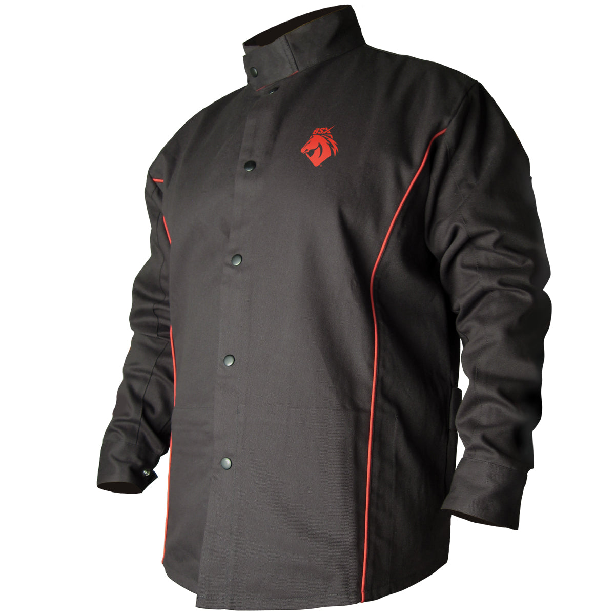 Black Stallion BSX® Contoured FR Cotton Welding Jacket, Black - B9C