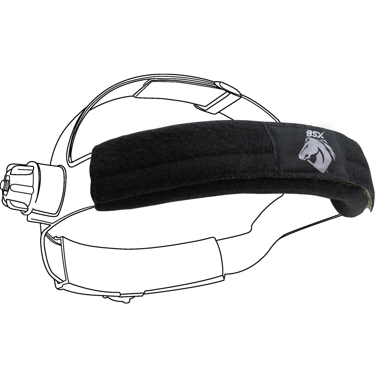 Black Stallion BSX® Helmet Sweatband - BC5SB-BK