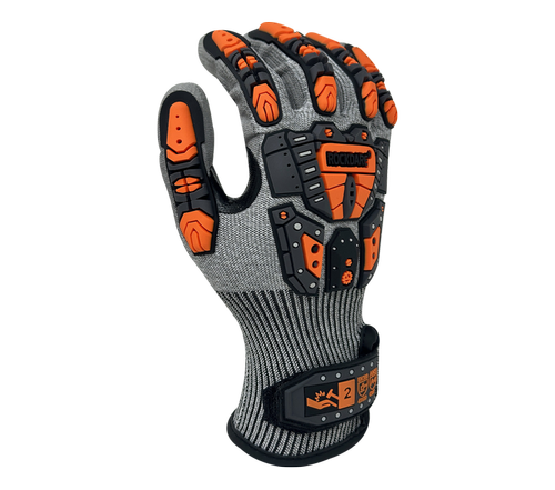 Task Gloves - 13G HDPE A4 (Wire-Core Steel) Polyurethane palm and fingers coated gloves with TPR back hand - Dozen