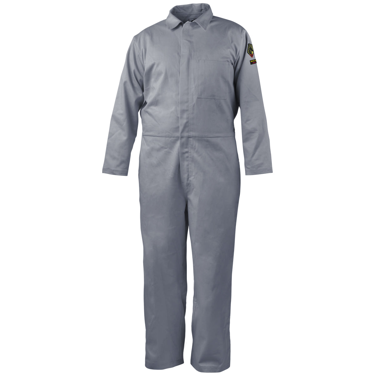 Black Stallion 7 oz. Flame-Resistant Cotton Coveralls (Gray) - CF2117-GY