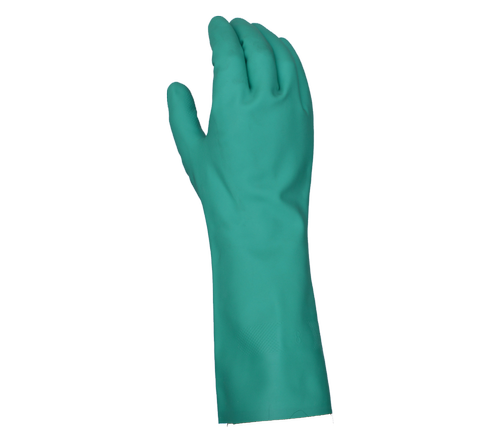 (TSK6001) 15 mil Green Nitrile, 13" length, Flock lined - Dozen