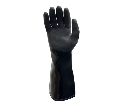 Task Gloves CHEM101® Chem Thermo - Black smooth Co-Polymer Fully coated, Black Sandy-Foam Co-Polymer palm coated, 15 Gauge Aramid+Glass Fiber+10 Gauge Acrylic Terry liner, ANSI Cut A5, 15" Length - Dozen