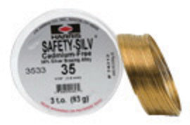 Harris® 1/8" X 18" BAg-35 Safety-Silv® 35 High Silver Brazing Alloy Filler Metal 15 toz Tube