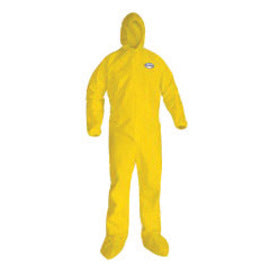 Kimberly-Clark Professional™ Yellow KleenGuard™ A70 1.5 mil Polypropylene/Polyethylene Coveralls