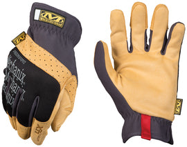 Mechanix Wear Size 8 Black And Tan Material4X® FastFit® Leather And TrekDry® Full Finger Mechanics Gloves With Elastic Cuff