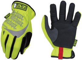 Mechanix Wear® Size 11 Hi-Viz Yellow FastFit® Leather And TrekDry® Full Finger Mechanics Gloves With Elastic Cuff