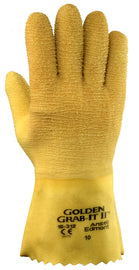 Ansell Size 10 Golden Grab-It® II Heavy Weight Latex And Natural Rubber Work Gloves With Yellow Jersey And Knit Liner And Gauntlet Cuff