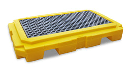 UltraTech 65 1/2" X 40" X 8 3/4" Ultra-Spill Pallets Plus Models P2 Yellow Polyethylene With Drain