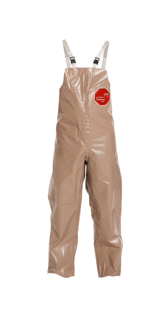 DuPont Tan Tychem® 5000, 18 mil Chemical Protective Bib Pants/Overalls