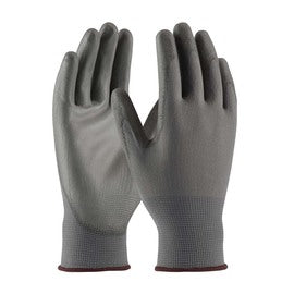 Protective Industrial Products Large 13 Gauge Nitrile Palm And Finger Coated Work Gloves With Polyester Liner And Continuous Knit Wrist