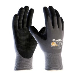 Protective Industrial Products Small MaxiFlex® Endurance by ATG® 15 Gauge Black And Microdot Nitrile Palm And Finger Coated Work Gloves With Gray Nylon And Lycra® Liner And Continuous Knit Wrist