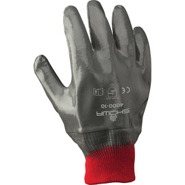 SHOWA™ Light Weight Nitrile Palm Coated Work Gloves With Cotton Liner And Knit Wrist Cuff