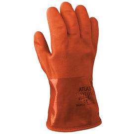 SHOWA® Orange ATLAS® Acrylic/Cotton/Insulated Lined PVC Chemical Resistant Gloves