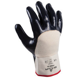 SHOWA™ Heavy Duty Nitrile Palm Coated Work Gloves With Cotton Liner And Safety Cuff