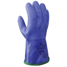 SHOWA®Blue ATLAS® Acrylic/Cotton/Insulated Lined PVC Chemical Resistant Gloves