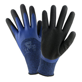 Protective Industrial Products Medium 13 Gauge Latex Palm And Finger Coated Work Gloves With Polyester Liner And Rib Knit Cuff
