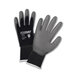 Protective Industrial Products Medium PosiGrip® 15 Gauge Polyurethane Palm And Finger Coated Work Gloves With Nylon Liner And Rib Knit Cuff