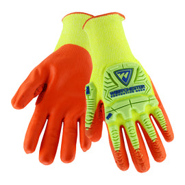 Protective Industrial Products Large 10 Gauge Nitrile Palm And Finger Coated Work Gloves With High Performance Polyethylene Liner And Rib Knit Cuff