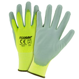 Protective Industrial Products Large PosiGrip® 13 Gauge Polyurethane Palm And Finger Coated Work Gloves With Nylon Liner And Knit Wrist