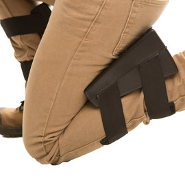 IMPACTO® Black Polyurethane Foam/Elastic Straps Knee Saver With Polyurethane Foam Padding